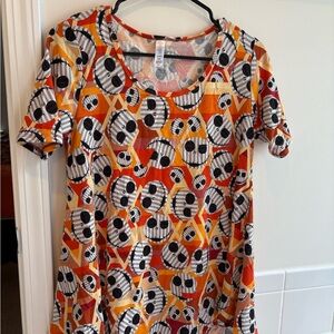 LuLaRoe Orange and Black Halloween shirt